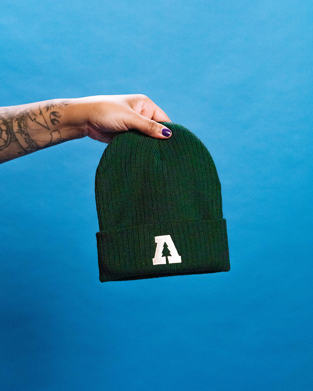 Audiotree Green Knit Beanie